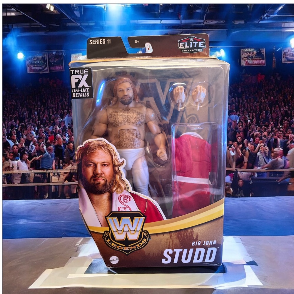 WWE Elite Legends Series 11 Big John Studd Figure Red Robe Box Damage Rare
